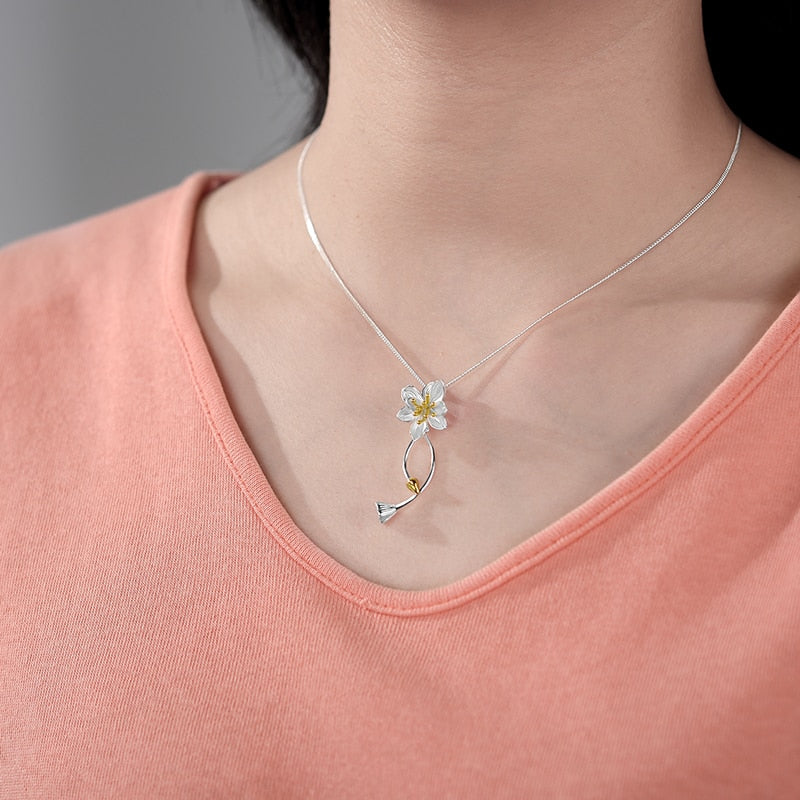 Mori Bear Pendant in 925 Sterling Silver - Whispers Flower